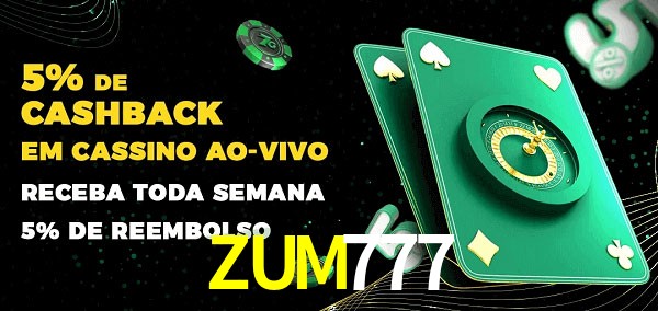 Promoções do cassino ao Vivo ZUM777
